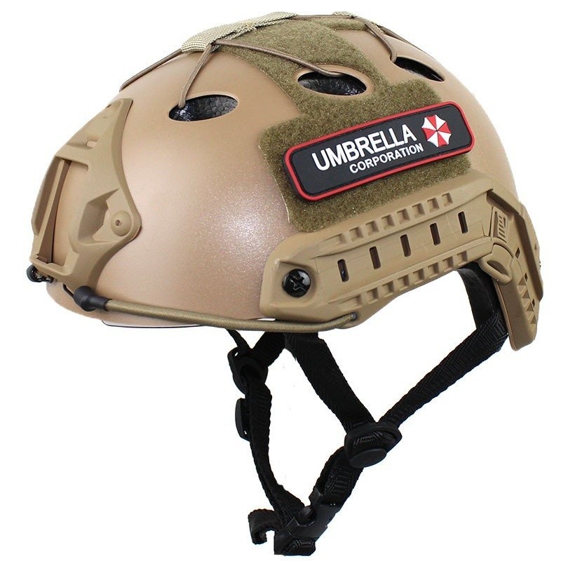 FAST Helmet PJ Oval Hole Simple Riding CS Guide Rail Military Fan ...