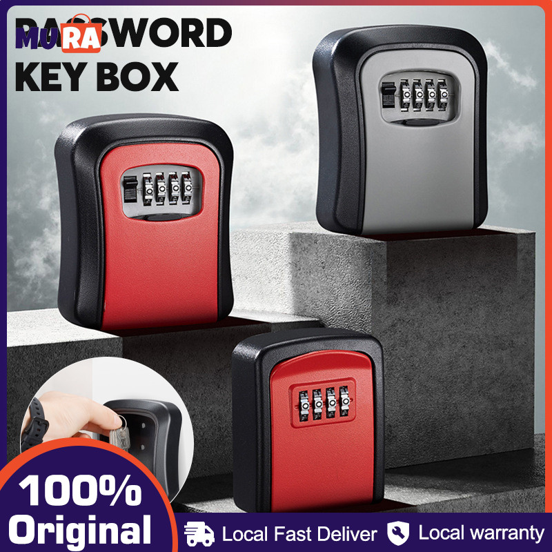 Punch-free password lock home door password key box anti-theft wall ...