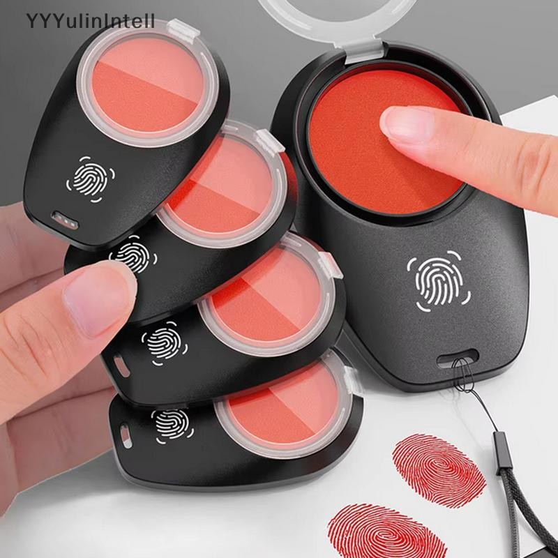 Ylph Portable Fingerprint Stamp Pad Finger Ink Stamp Pad Business