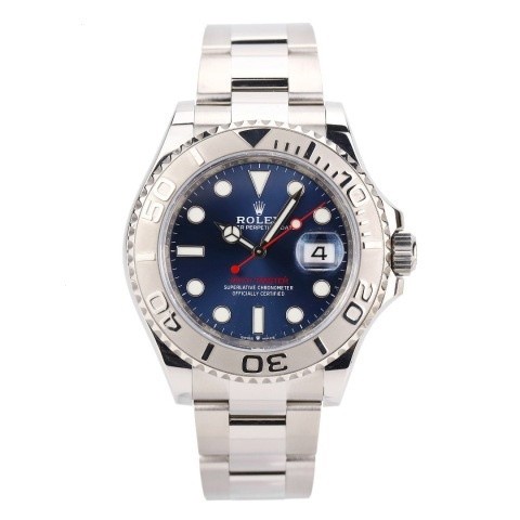 Stainless Steel Strap Luxury Men's Watch ROLEX Elegant and Calm Blue ...