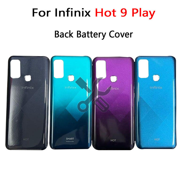 Back Battery Cover For Infinix Hot 9 Play X680 Rear Housing Door Case ...