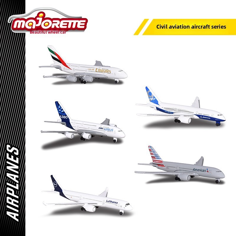 Majorette Airplanes Boeing 787-9 Die Cast Model Toy Aircraft for 3+ Years main image 0