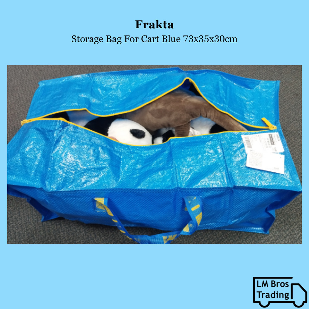 Frakta Vinterfint Storage bag for cart, blue, 73x35x30 cm 76 l | Shopee ...