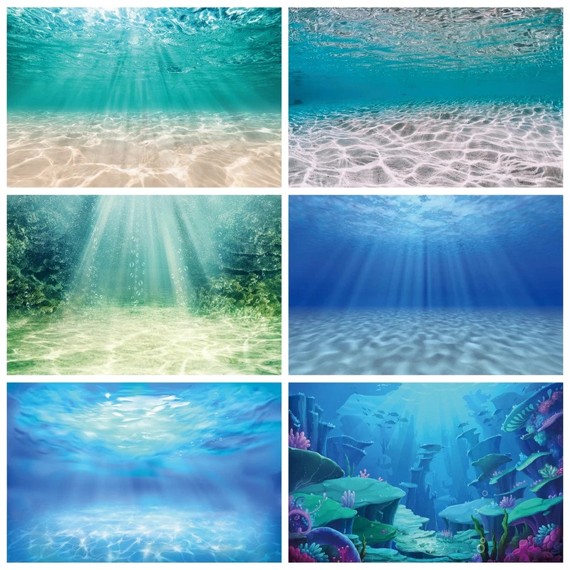 Summer Underwater Backdrops For Photography Sea Water Surface Wave Baby ...