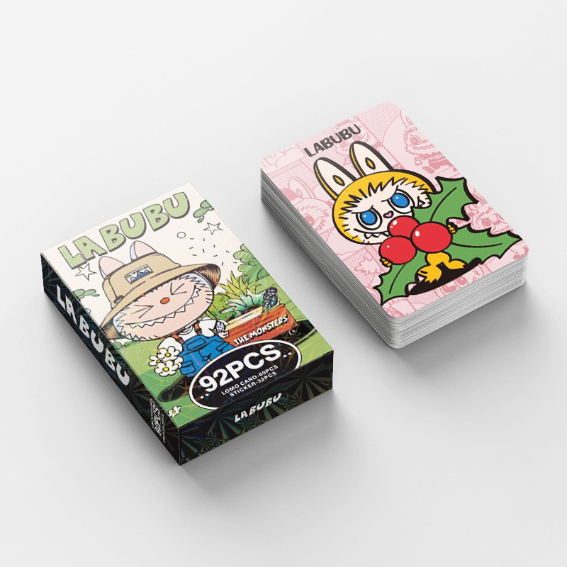 92Zhang LABUBU Labubu Small Card Stickers Cartoon Anime Game Peripheral ...