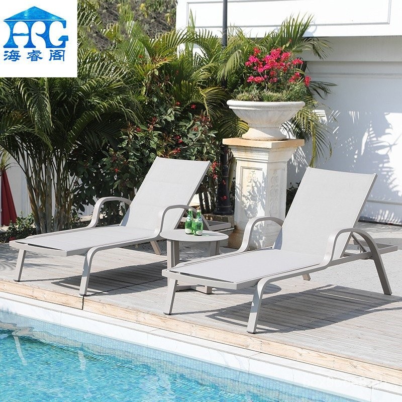 Outdoor Lounge Outdoor Beach Chair Waterproof and Sun Protection Villa ...