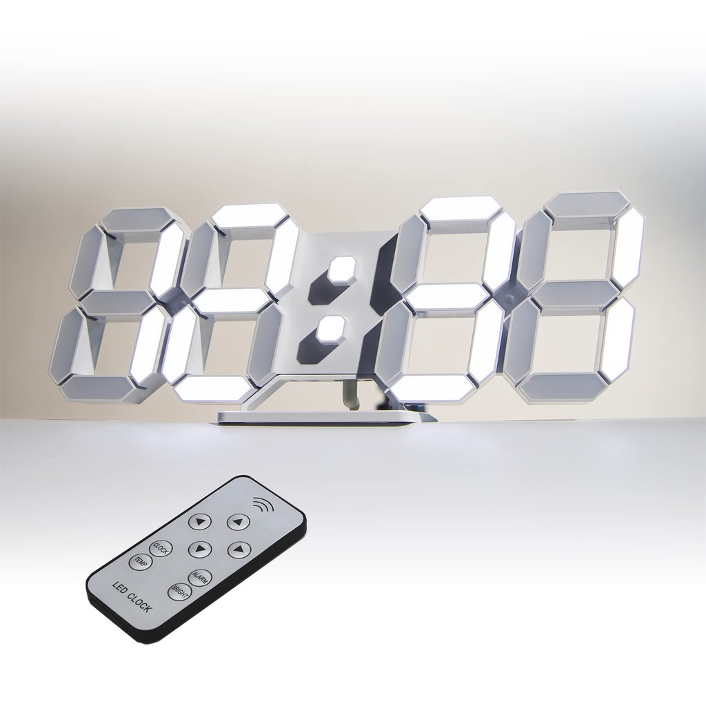 KOSMOS Digital Clock LED Wall-mounted/Table Clock Brightness Auto ...