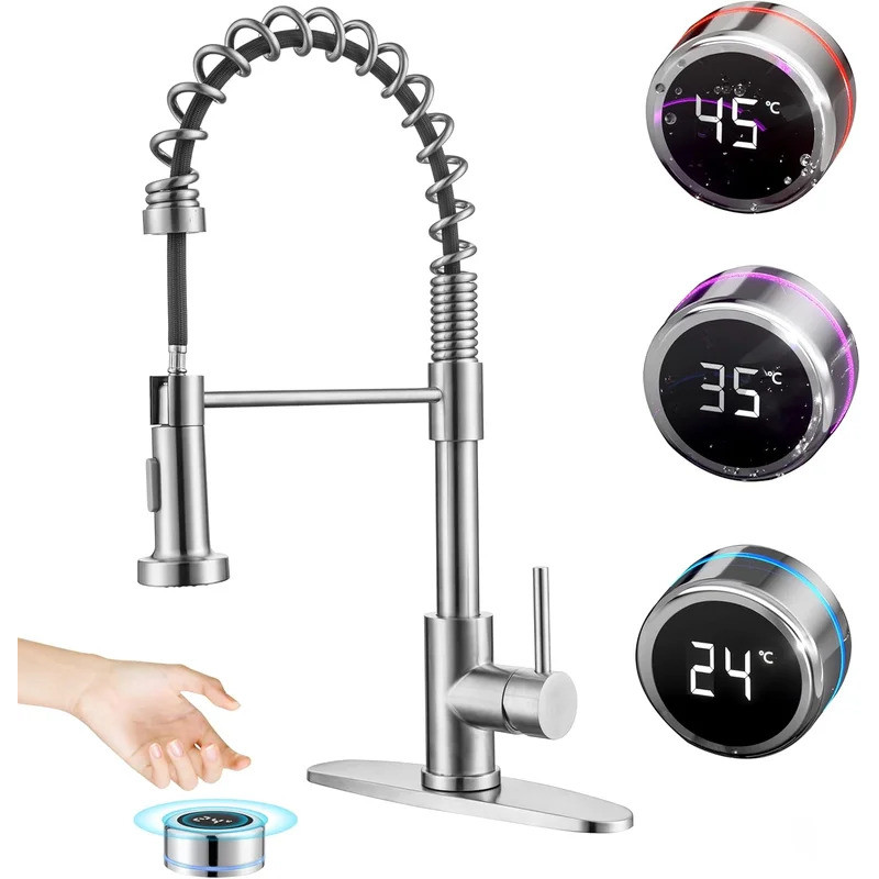 Black Touchless Kitchen Faucet With Soap Dispenser, Hands-Free – STORE