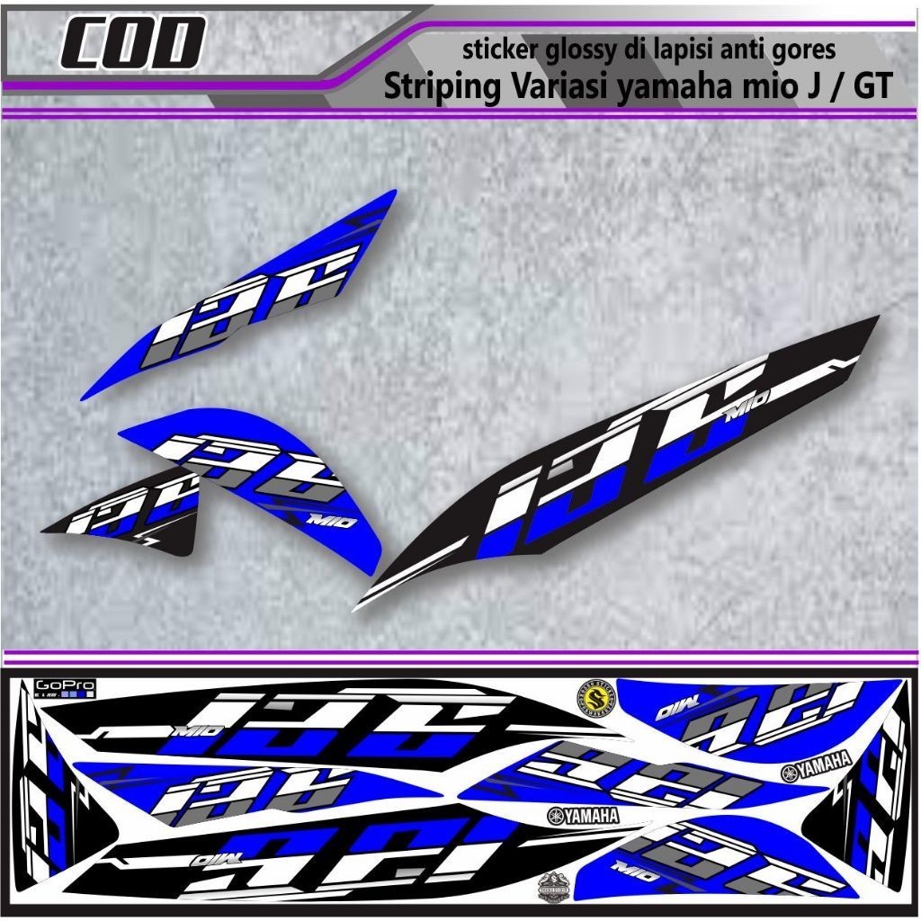 Mio J Striping Stickers, Gt Stickers, Simple Motif List, Striping ...