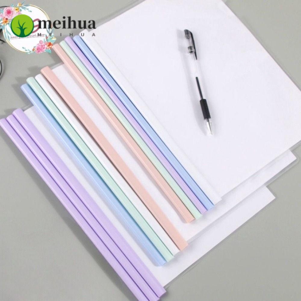 MEIHUA Document Rod Clamp, Transparent Plastic A4 Draw Rod Folder ...
