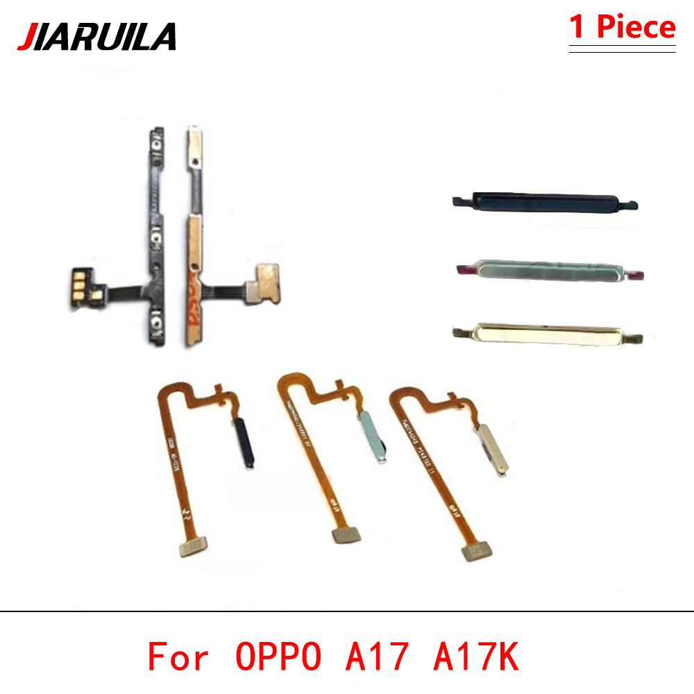 For oppo A17 A17K Home Button Fingerprint Touch Id Sensor Volume flex ...