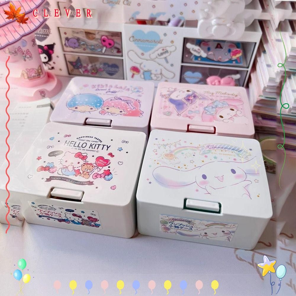 CLEVER Storage Box, Melody Kuromis Cotton Swab Box, Cartoon Candy ...