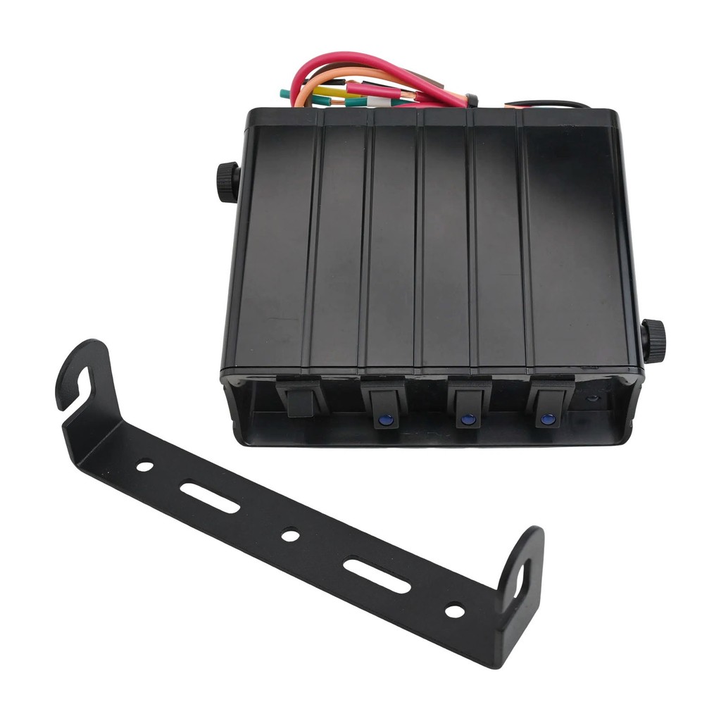 Blue 4 Gang Rocker Switch Panel Controller Box 12V-24V For Truck Jeep Boat RV