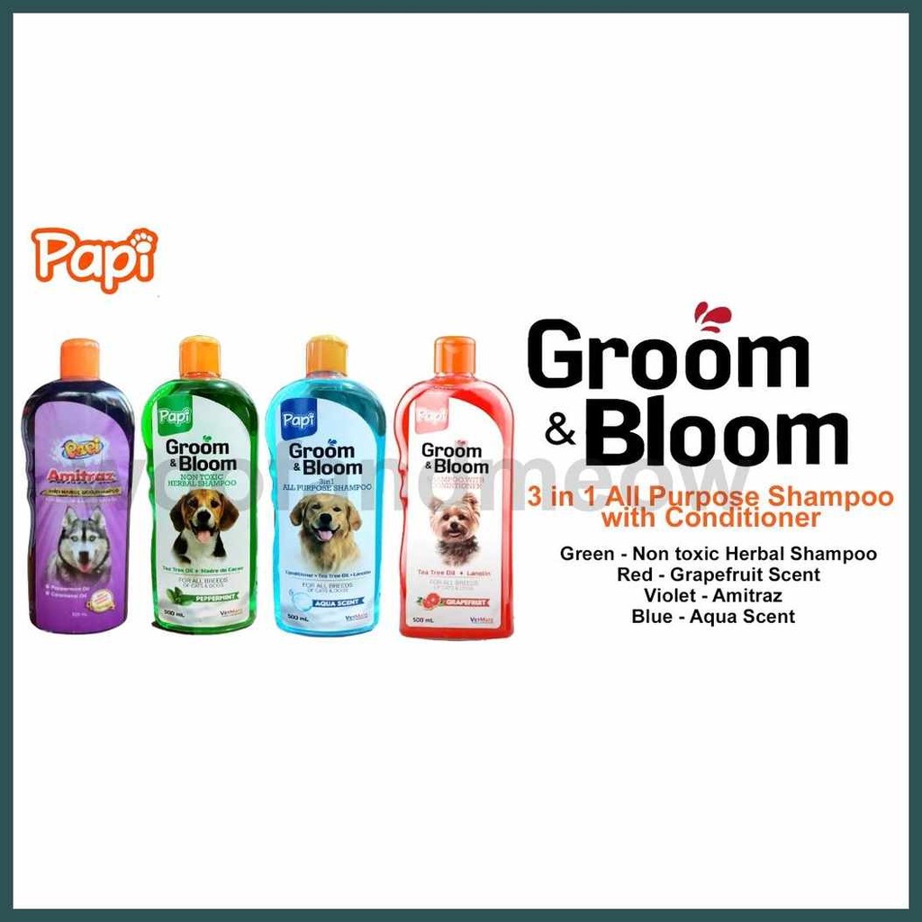 Papi{A{Groom{m'Bloom{aZ'Shampoo`ib&500ml`pS&and`zT&Amitraz`Uo&Shampoo ...