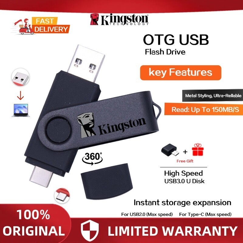 Kingston Original flash drive 2tb 1tb type-c usb2.0 usb3.0 high speed ...