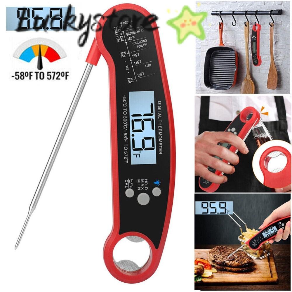 LUCKY Digital Food Thermometer Fast Stainless Steel Probe Kitchen Meat