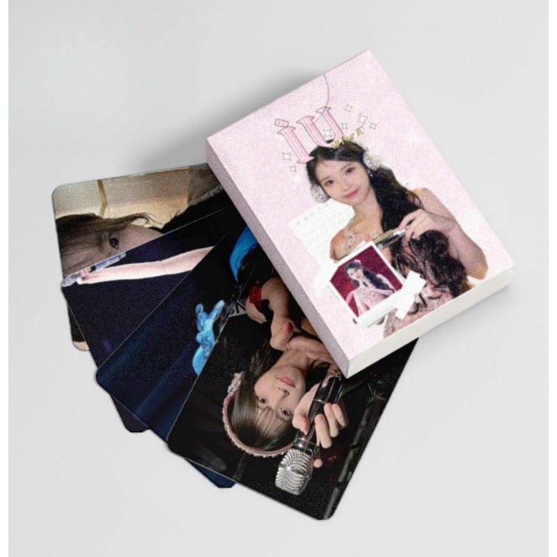 50pcs/box IU Photocards Album Laser Cards Kpop Postcards Ready Stock SX ...