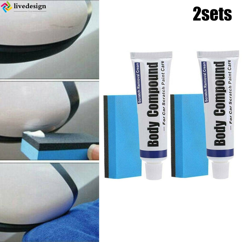 [Livedesign] 2Set Scratch Remover Car Polishing Body Compound Paste ...