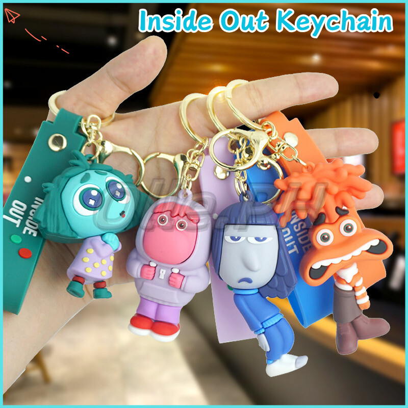 Inside Out Keychain-Disney Anxiety Anger mood Pendant ，Cartoon creative ...