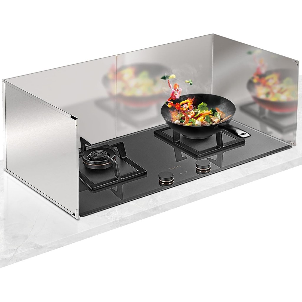 Splash Guard Foldable, Non-Stick Stove Splatter Shield for Frying Pans ...