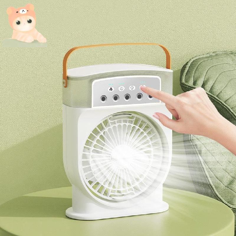 Spray Misting Fan Desktop Cooling Fan With 600ML Water Tank Portable ...