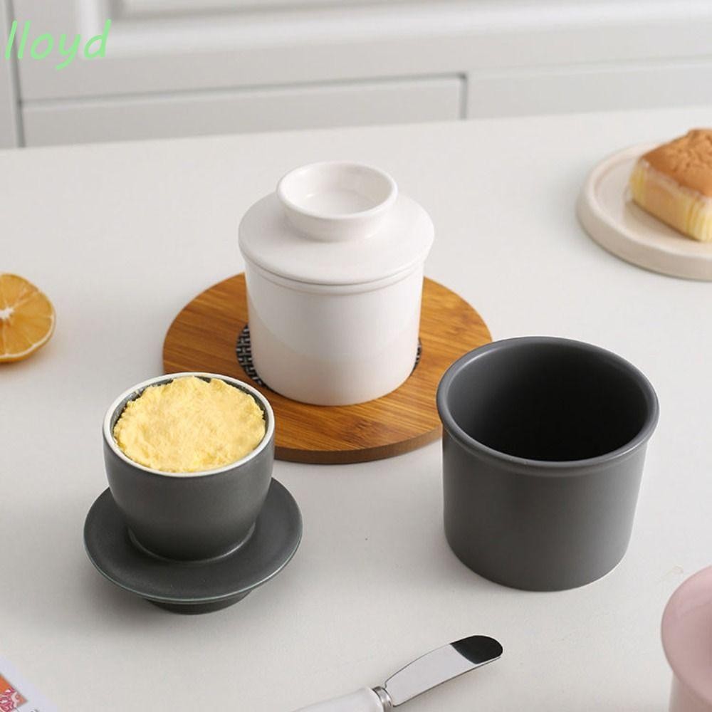 LLOYD1 Butter Cup, Ceramic Sealed Butter Storage Container, Cheese Box ...