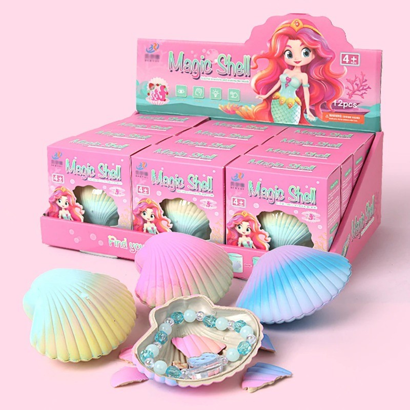 Soaking In Water To Hatch Mermaid Toys Colorful Seashell Girl Princess ...