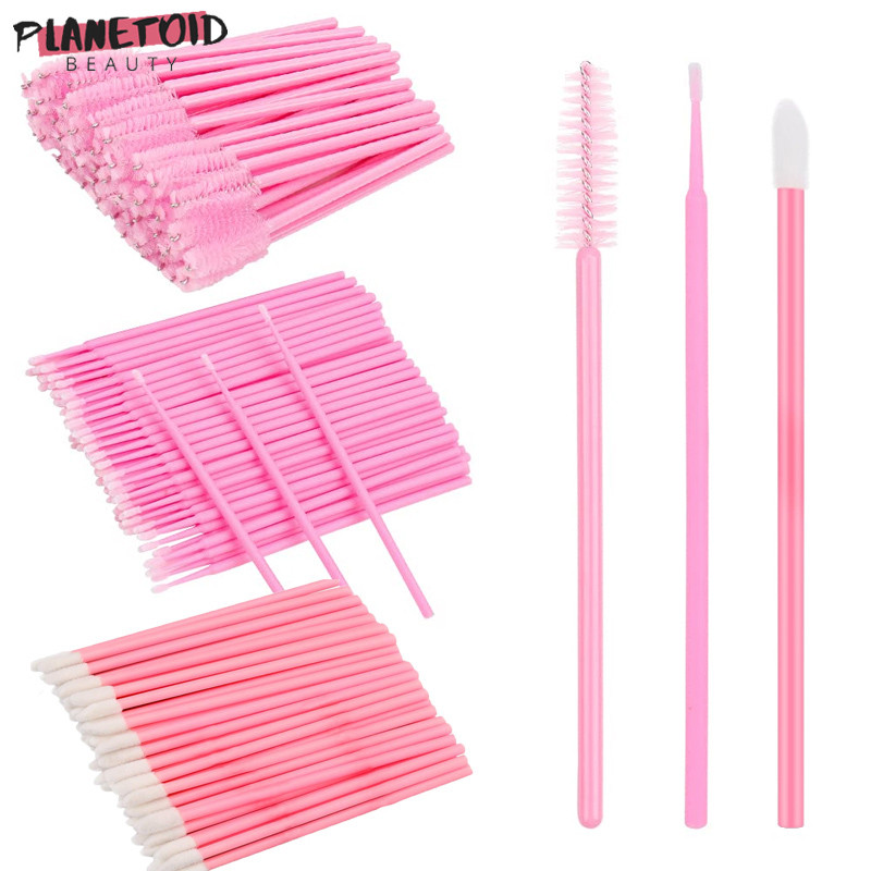200/300Pcs Eyelash Extension Supplies Kit Disposable Micro Swab Brush ...