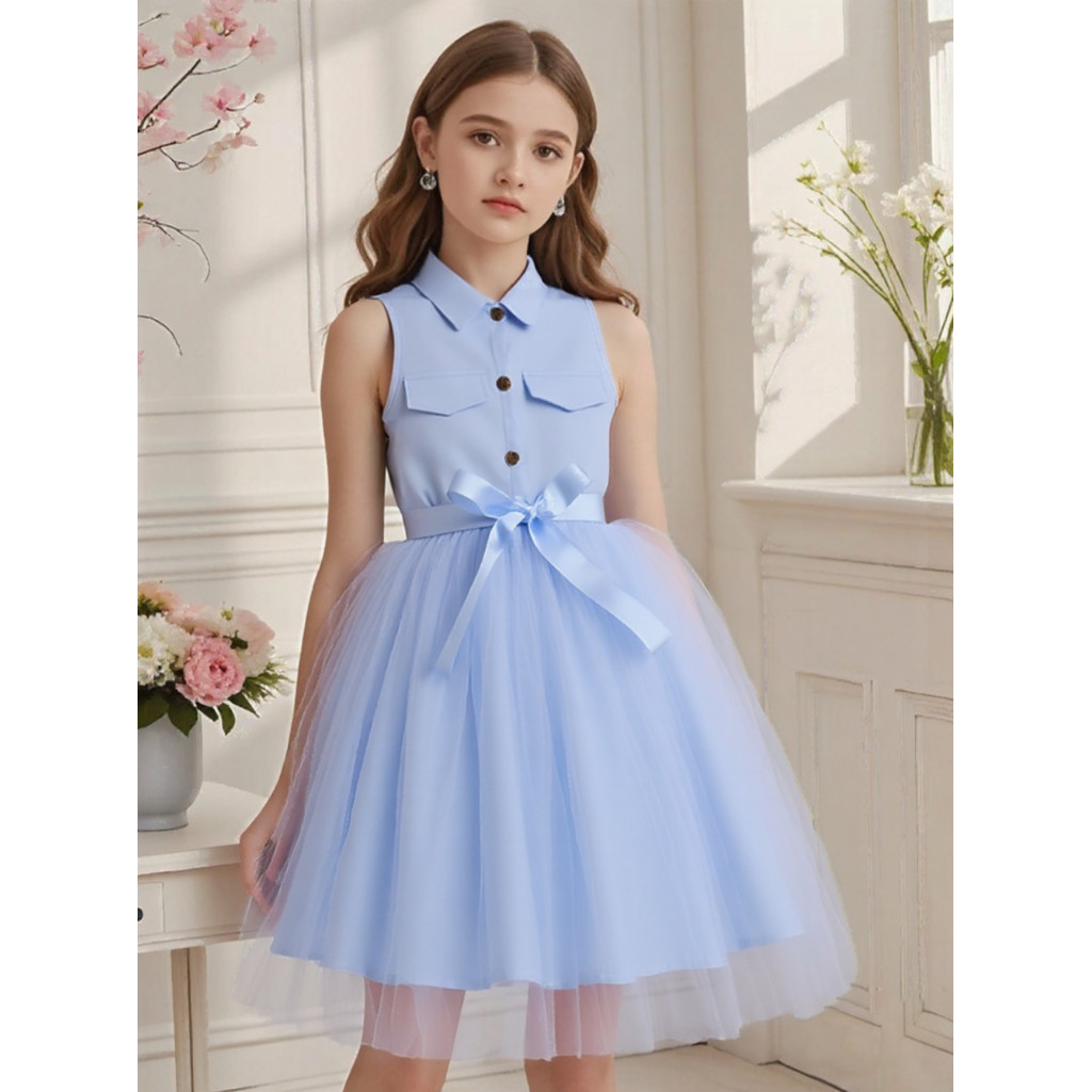strapless open back dress Casual pleated Princess dress  PALMA PARIS
