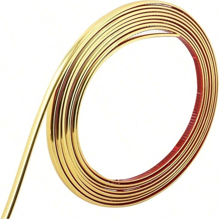 High quality 1 Roll Gold PVC Decoration Line Wall Sticker, Self ...