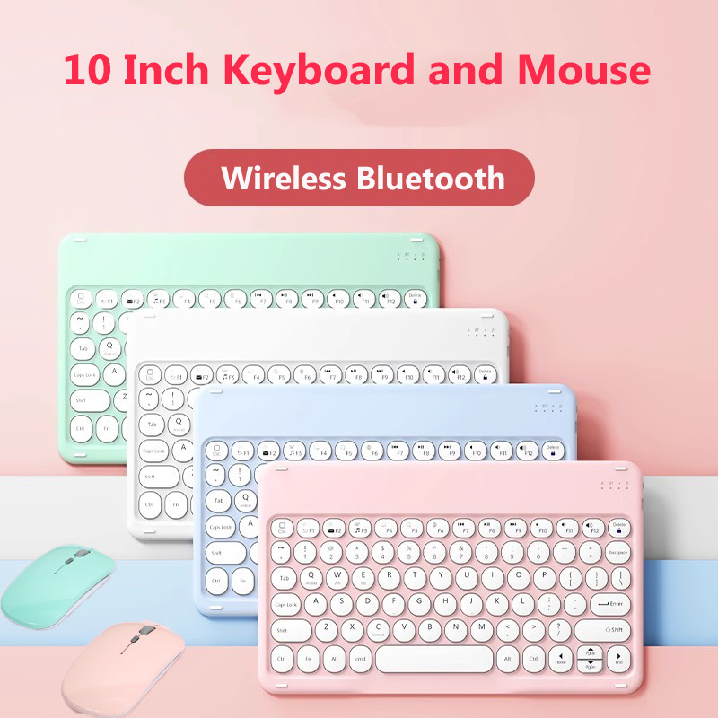 10 Inches Round CapKey Wireless Keyboard with Bluetooth Mouse for Redmi ...