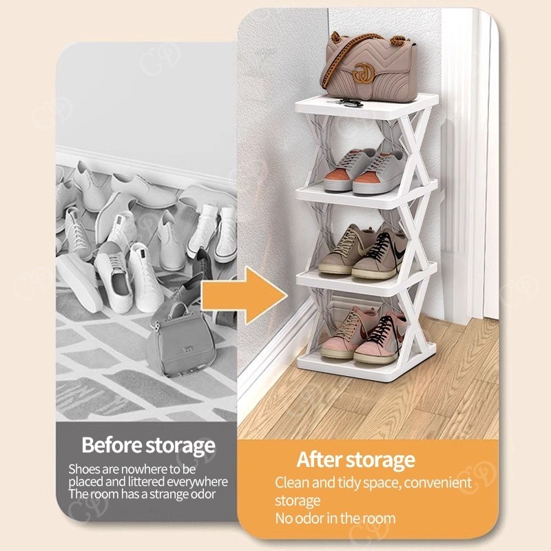 2-9 Layer Simple Folding Shoe Rack Balcony Shoe Rack Storage Rack ...