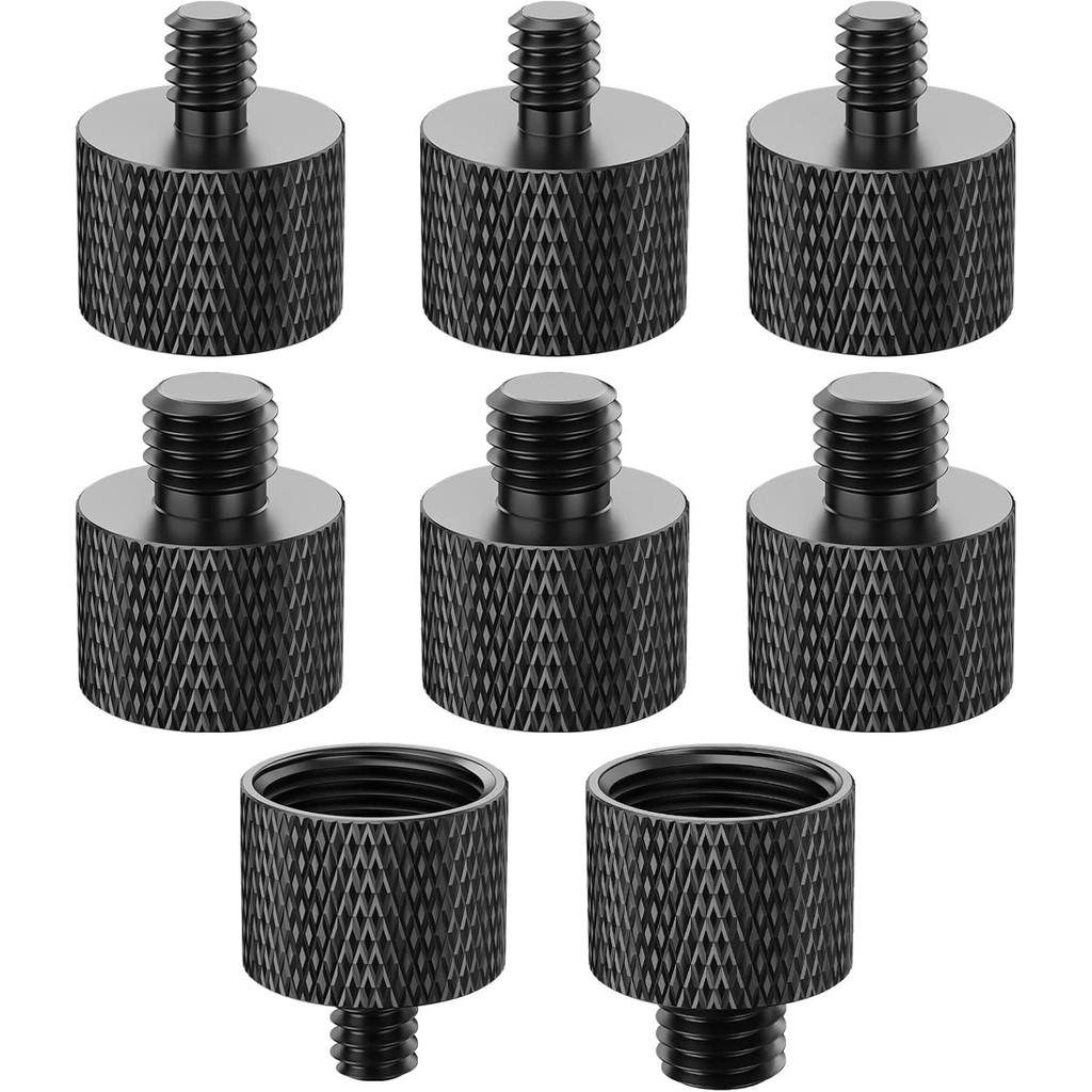 5/8 to 1/4 Adapter 8 Pcs Mic Stand Thread Screw Adapter 5/8 Female to 1 ...