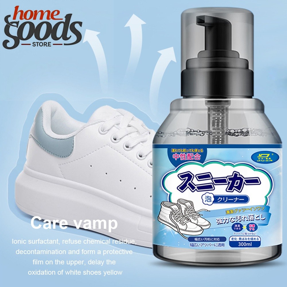 HGS 300ML Japan White Shoes Cleaner Foam Shoe Cleaner For All Colors ...