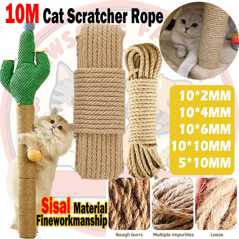 10M DIY Cat Scratcher Rope Natural Sisal Rope Pet Cat Toys for ...