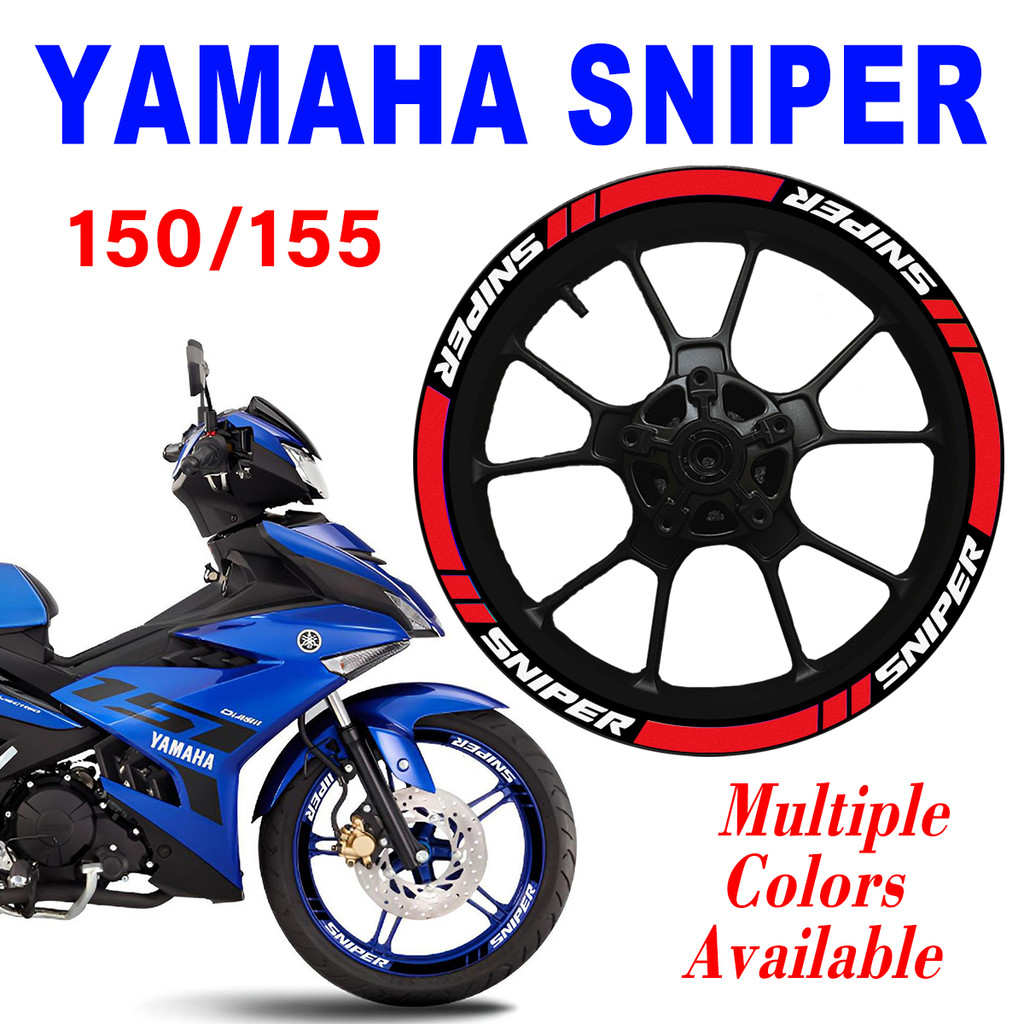 For YAMAHA SNIPER Mags Reflective Stickers 17 Inch Motorcycle Wheel Hub ...