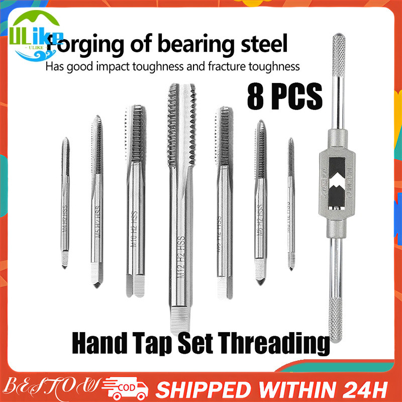7/8PCS Tool Set Hand Tap Threading Original Hand Top Screw Threader ...