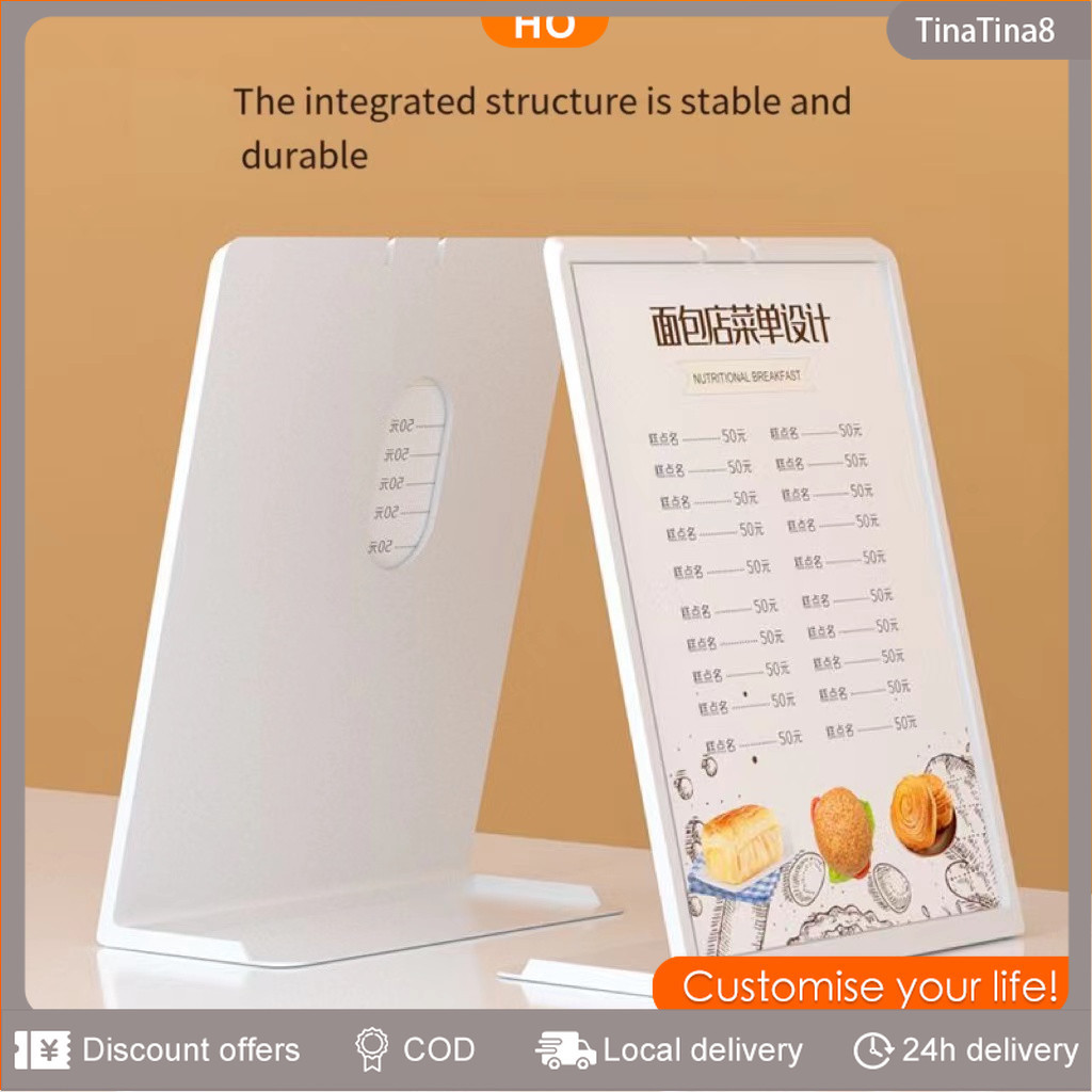 Restaurant desktop display billboard milk tea shop menu price sign ...