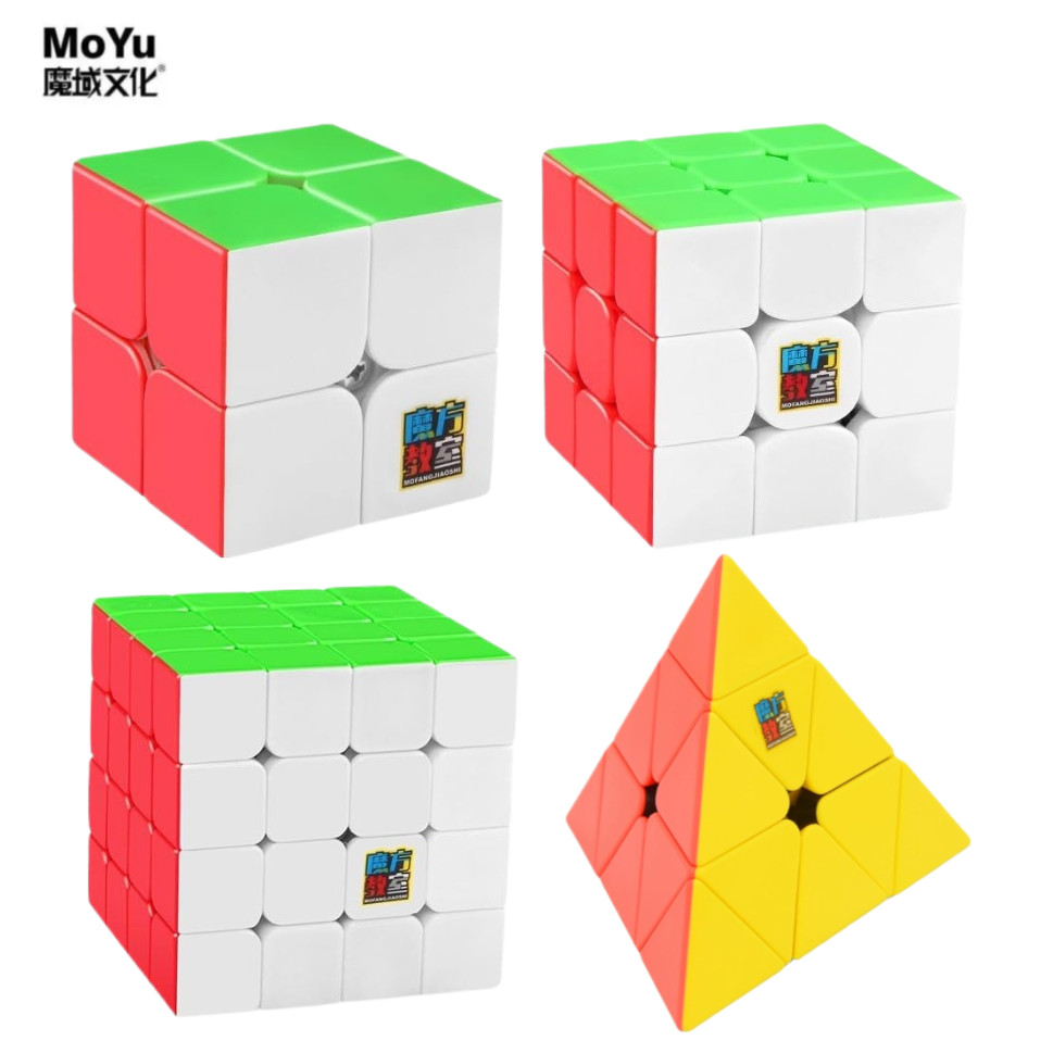 Moyu Speed Cube 2x2 3x3 4x4 Pyramid Stickerless Cube Smooth Magic Cube ...