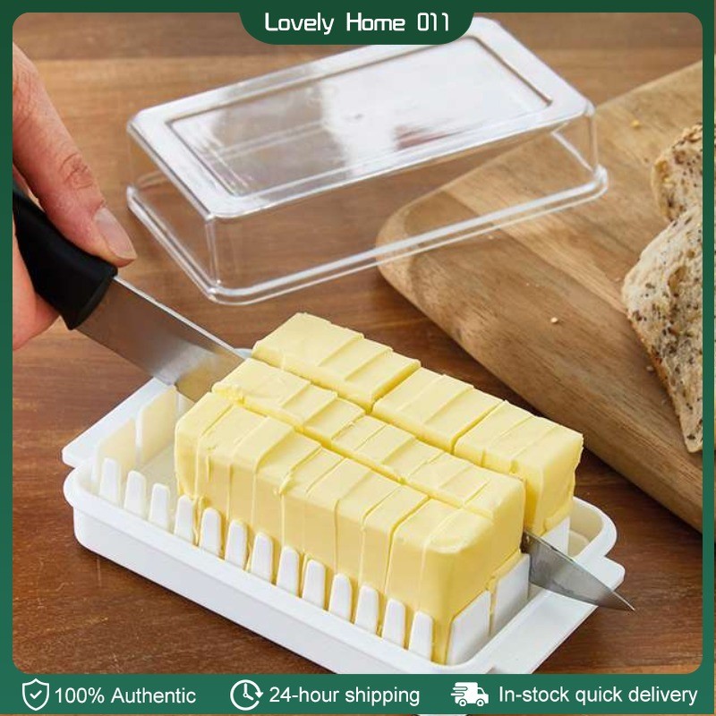Butter Cutting Box Transparent Cheese Keeper Cutter Food Storage ...