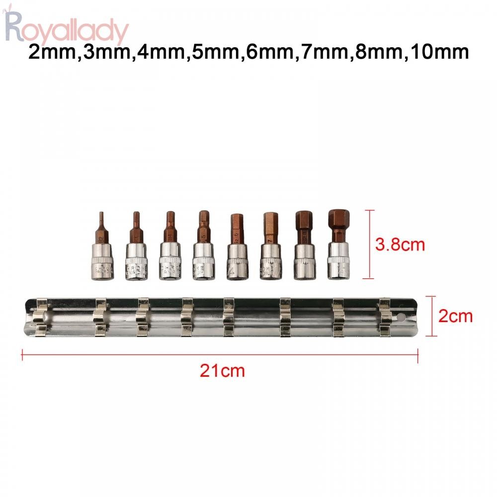 Innovative Design Hex Bit Sockets Set of 8 Pcs with Efficient Storage ...
