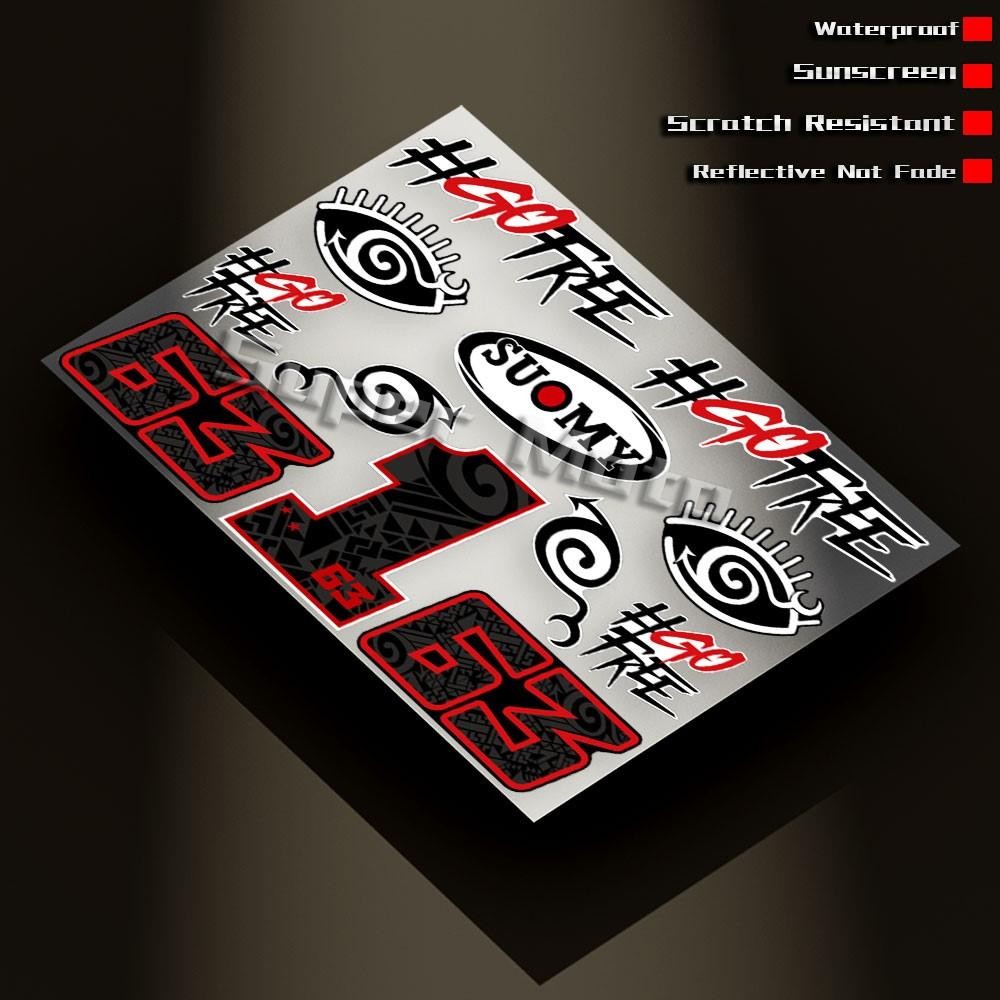 Reflective Motorcycle Stickers Ducati Racing Team Rider No. 63 Pecco ...