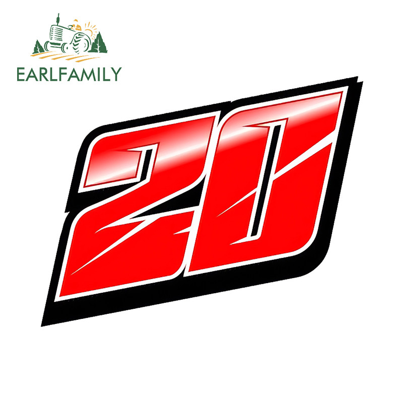 EARLFAMILY 13cm x 10.1cm Red Cooler Racing Number Car Stickers Fashion ...