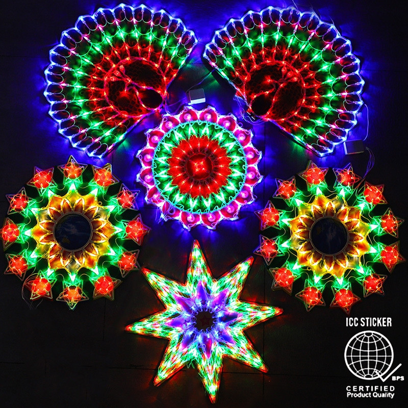 LED Parol Christmas lanterns with lights support Christmas lights ...