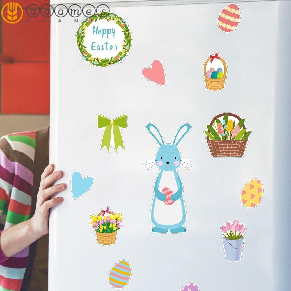 ADAMES Bunny Egg Magnets Set, Creative Cartoon Easter Bunny Fridge ...