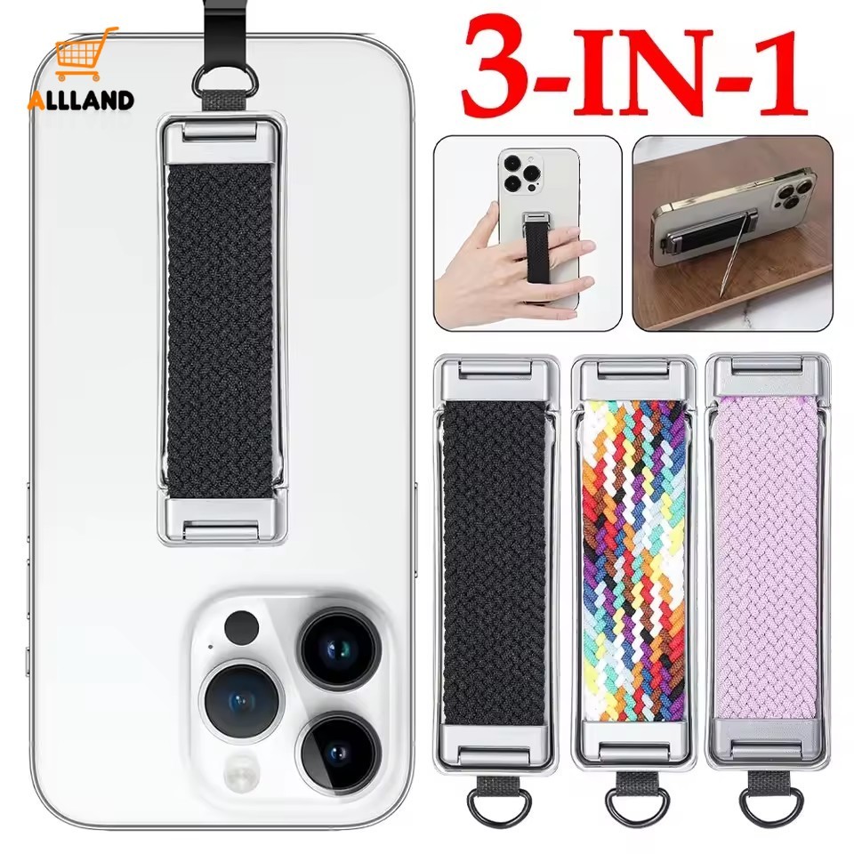 Portablephone Finger Strap Grip Braided Rope Mobile Phone Holder Finger Ring Push Pull Grip