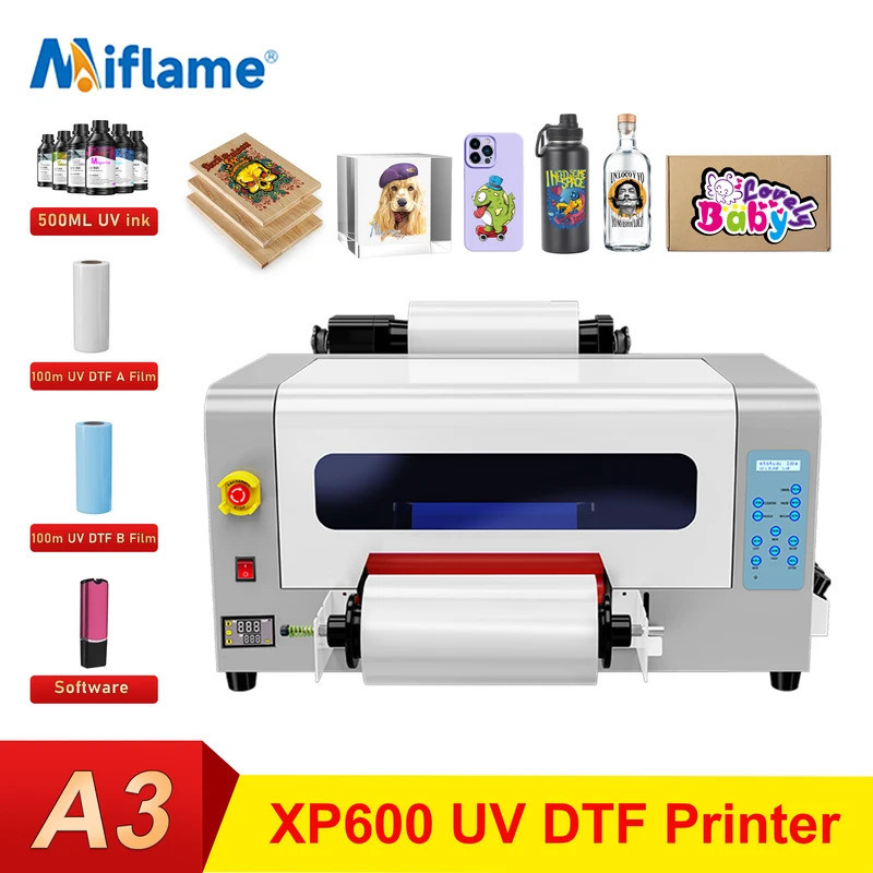 A3 UV DTF Printer For Epson Dual XP600 Print heads UV DTF Sticker ...