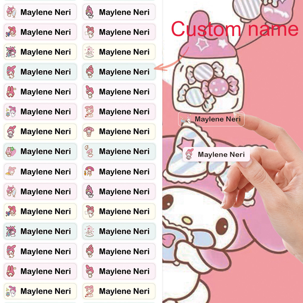 84pcs cartoon My Melody pattern labels, custom name children's labels ...