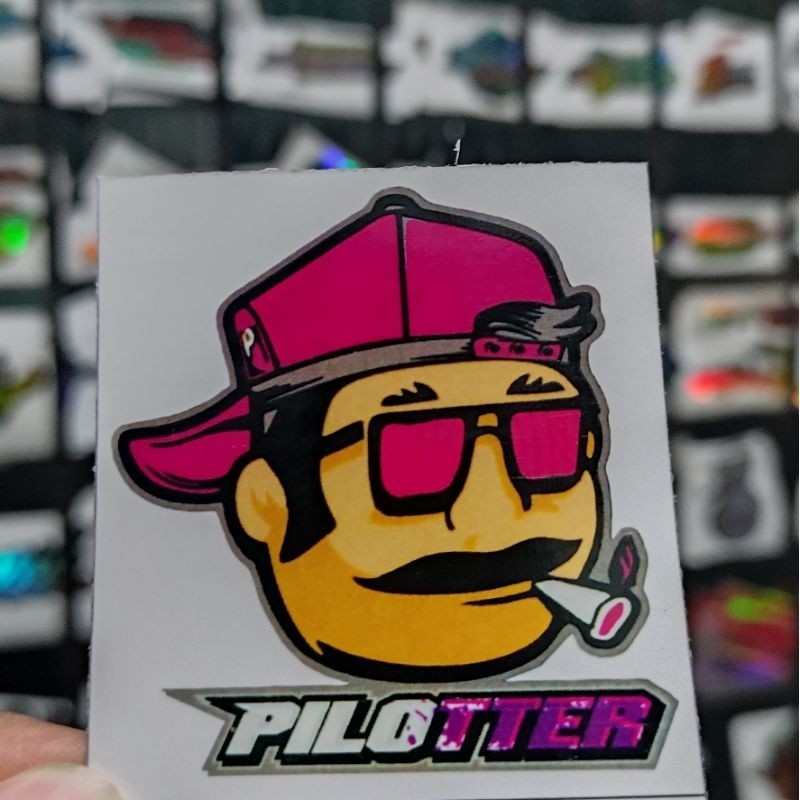 Motorcycle stickers / PEOPLE'S BOX PILOTER / uncut, already cut, just ...