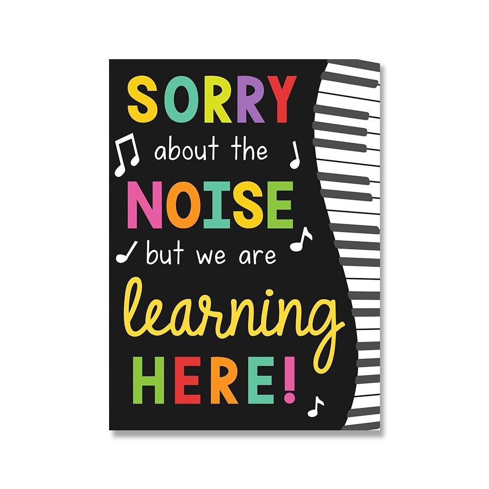 Modern Music Teacher Classroom Rules Poster - Printed Classroom Decor ...